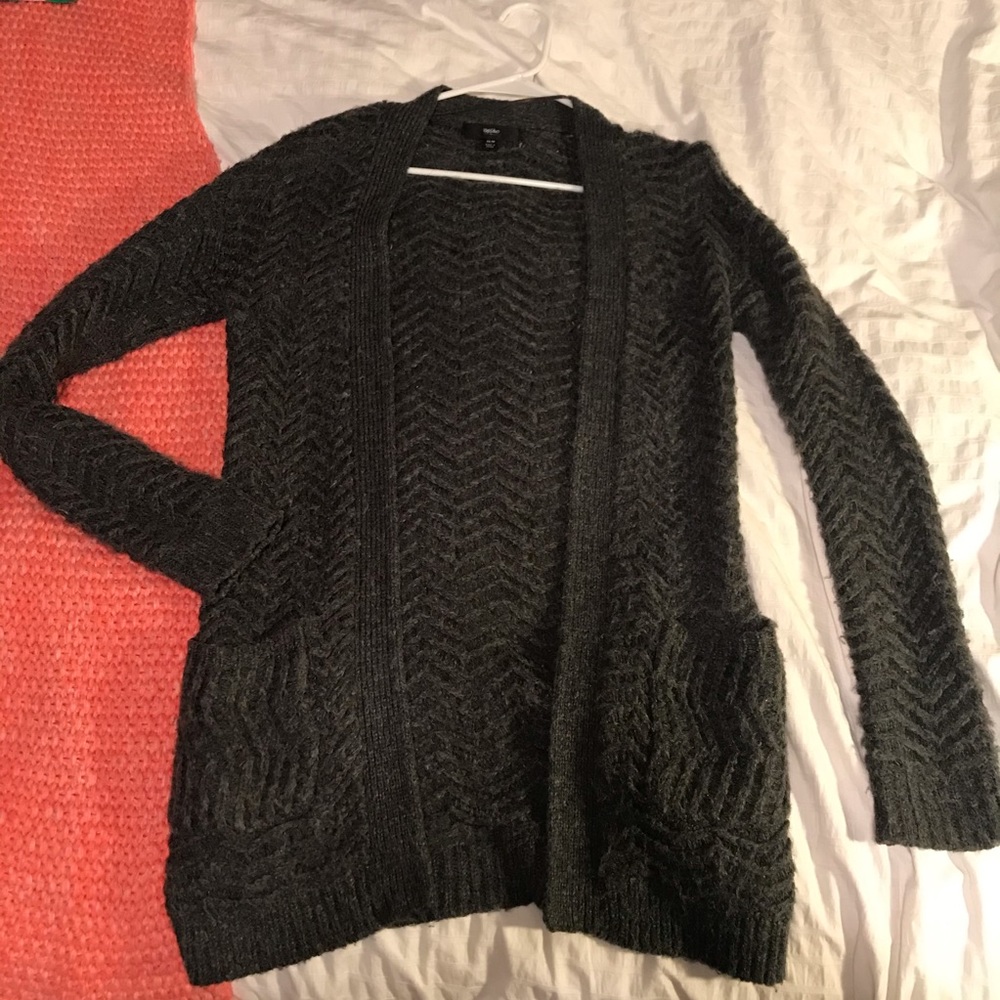 Grey Chevron Cardigan